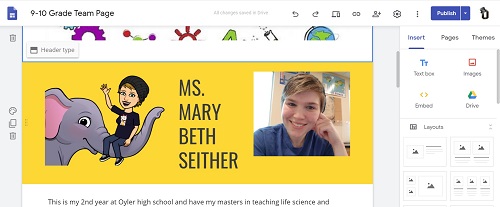 Mary Beth Seither's website homepage